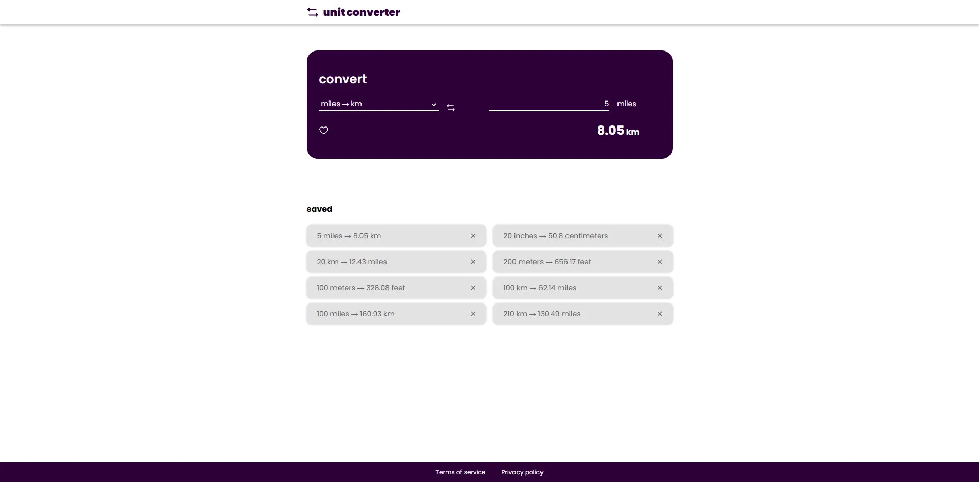 Unit Converter — Selección visual